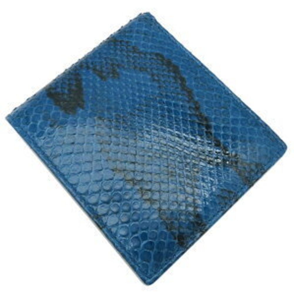 Gucci Bifold Wallet Python Leather Dark Blue Snake - image 2